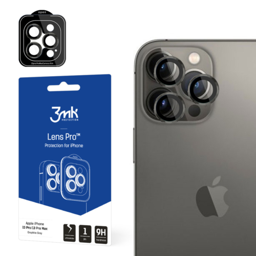 apple iphone 13 pro 13 pro max 3mk lens protection pro graphite gray