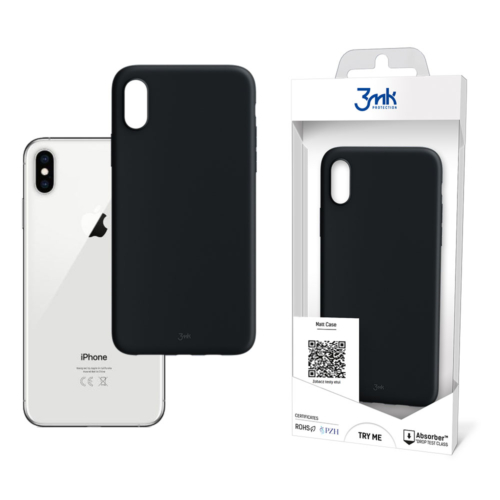apple iphone xs max 3mk matt case black